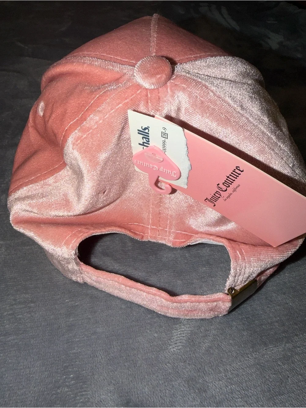 🩷 NWT Juicy Couture Velvet Rhinestone Logo Baseball Cap